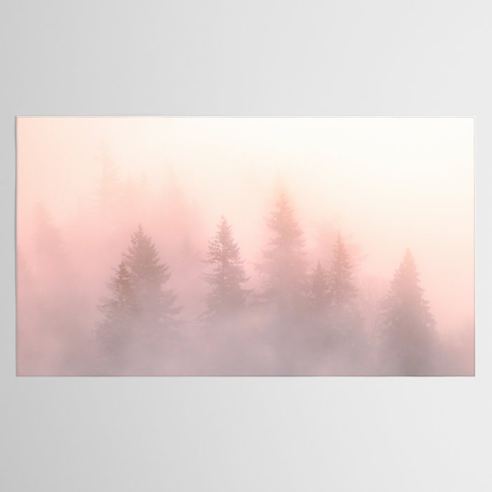 Foggy Forest Adventure - Mountain Woods Wanderlust Tablecloth Gallery Image 2