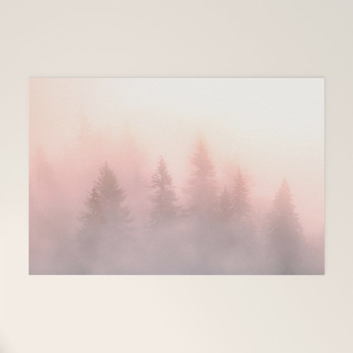 Foggy Forest Adventure - Mountain Woods Wanderlust Welcome Mat Gallery Image 1