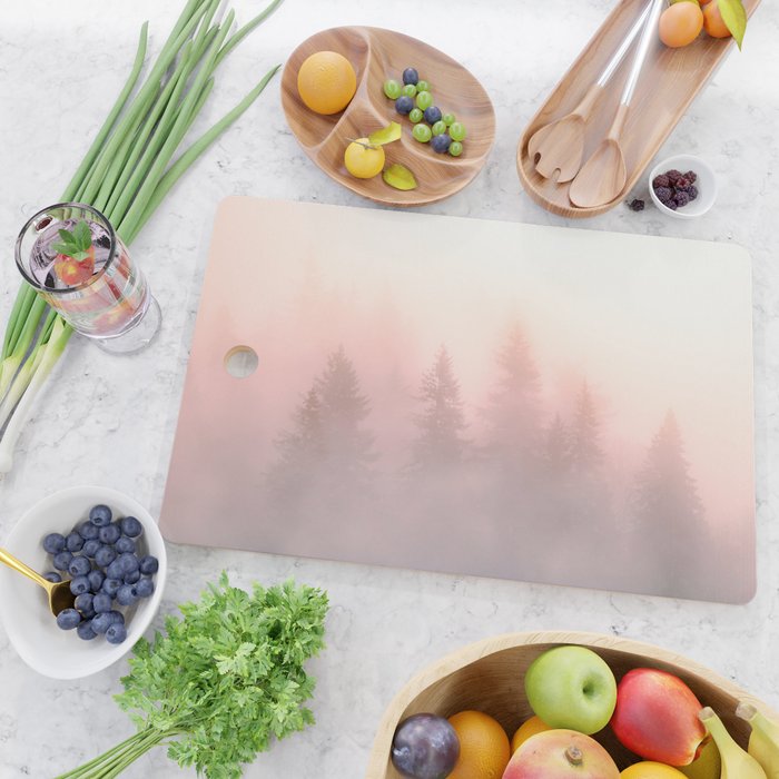 Foggy Forest Adventure - Mountain Woods Wanderlust Cutting Board Gallery Image 2
