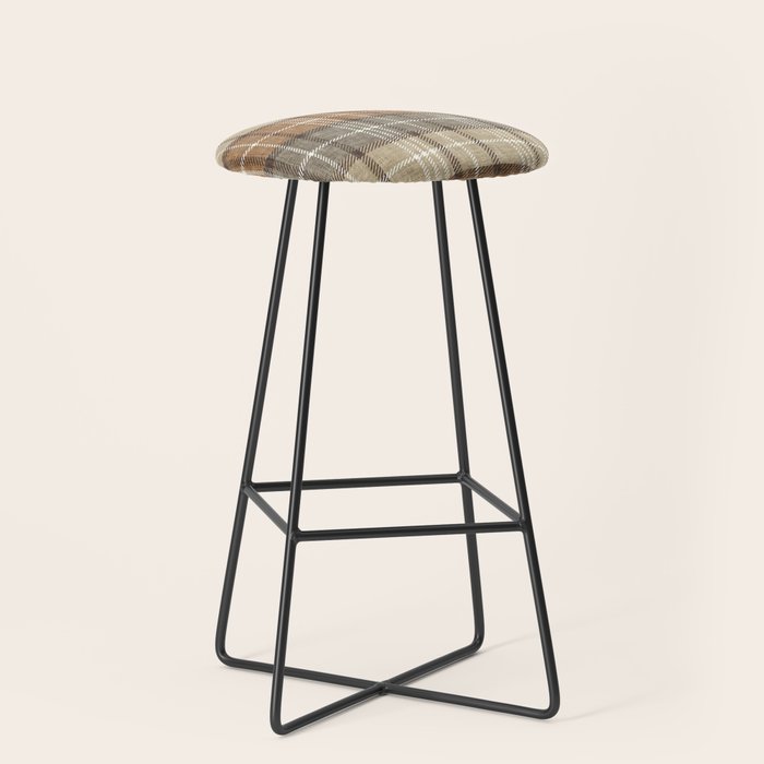 fall plaid - neutral earth tones Stool Gallery Image 1
