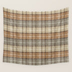 fall plaid - neutral earth tones Wall Tapestry Gallery Image 4