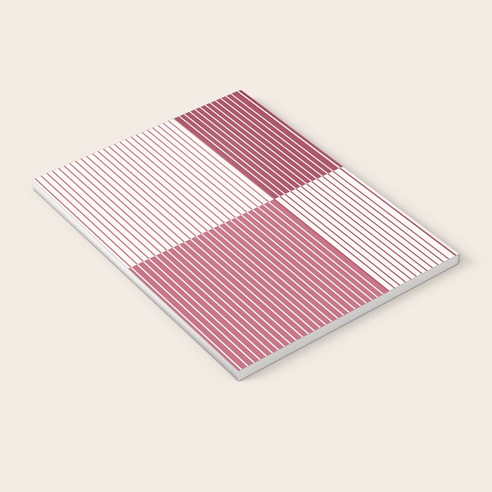 Color Block Line Pattern XVII Notebook Gallery Image 3