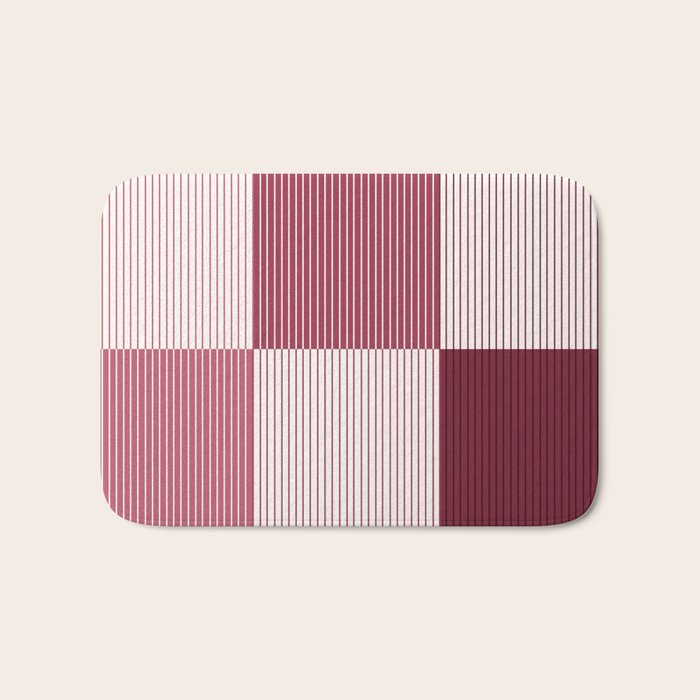 Color Block Line Pattern XVII Bath Mat Gallery Image 1