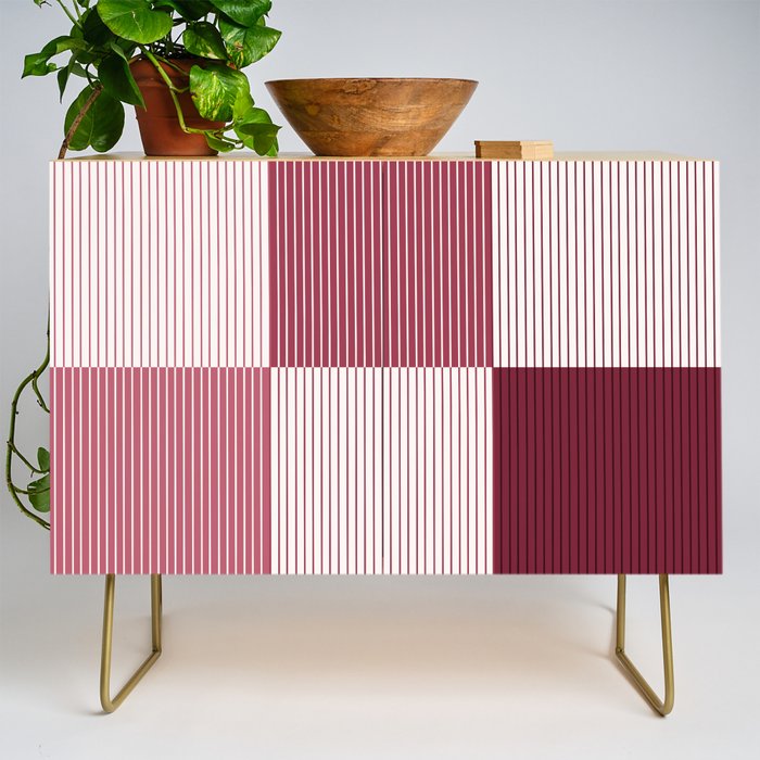 Color Block Line Pattern XVII Credenza Gallery Image 1