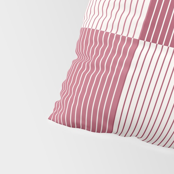 Color Block Line Pattern XVII Pillow Sham Gallery Image 4