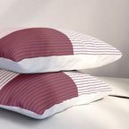 Color Block Line Pattern XVII Pillow Sham Gallery Image 3