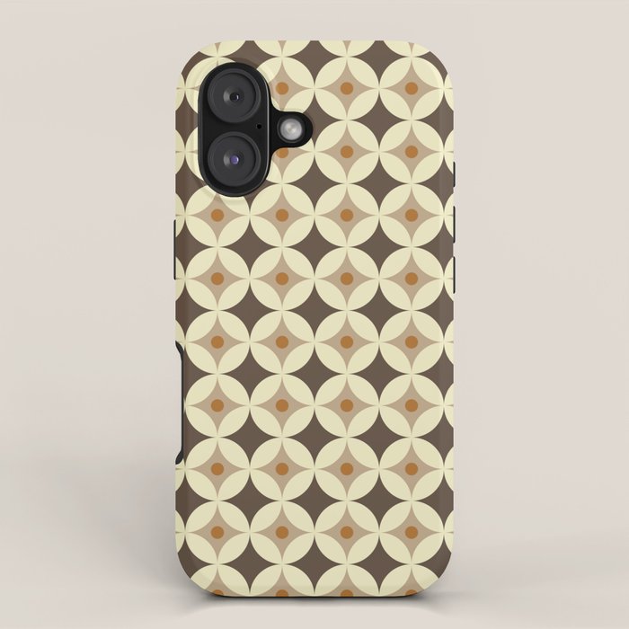 Retro Geometric Circle Pattern iPhone Case Gallery Image 1