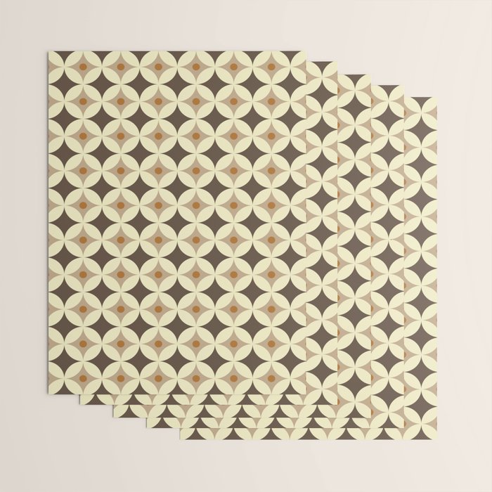 Retro Geometric Circle Pattern Wrapping Paper Gallery Image 3