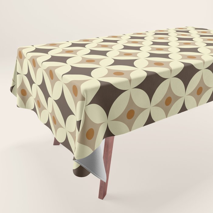 Retro Geometric Circle Pattern Tablecloth Gallery Image 1