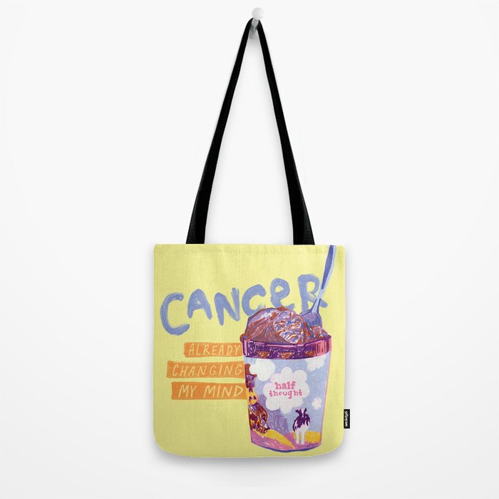 Emo Cancer in Calming Yellow | Zodiac Series Tote Bag Gallery Image 2