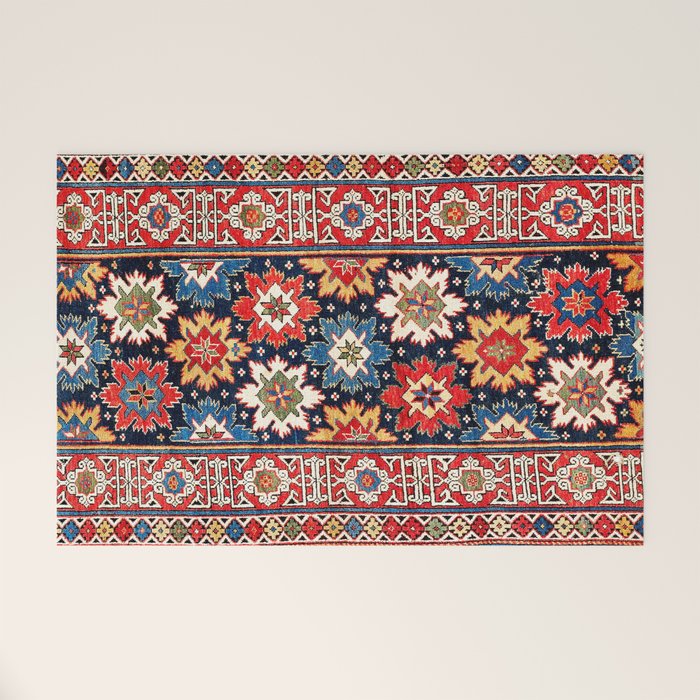 Shirvan Kuba East Caucasus Rug Print Welcome Mat Gallery Image 1