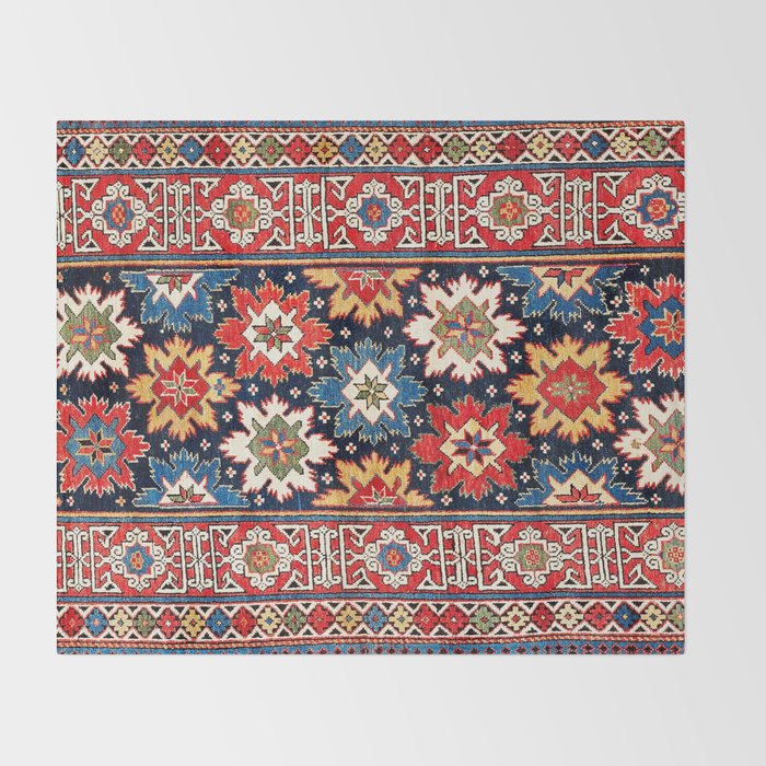Shirvan Kuba East Caucasus Rug Print Throw Blanket Gallery Image 2