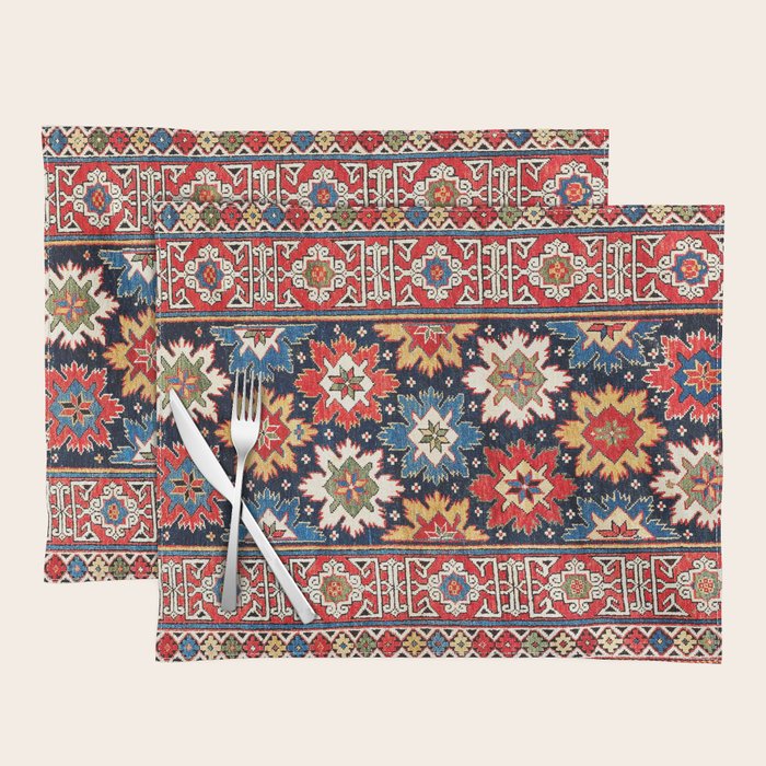 Shirvan Kuba East Caucasus Rug Print Placemat Gallery Image 1