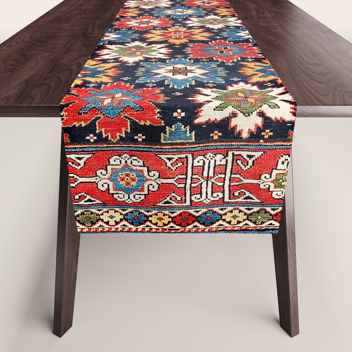 Shirvan Kuba East Caucasus Rug Print Table Runner Gallery Image 1
