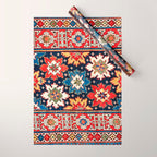 Shirvan Kuba East Caucasus Rug Print Wrapping Paper Gallery Image 1
