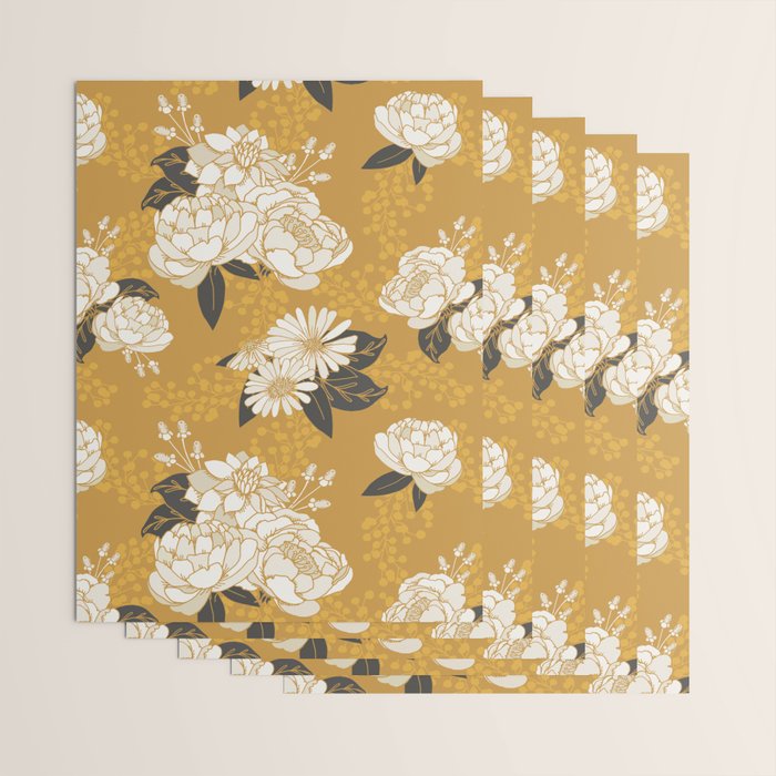 Glam Florals - Gold Wrapping Paper Gallery Image 3