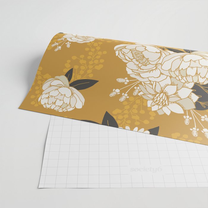 Glam Florals - Gold Wrapping Paper Gallery Image 2