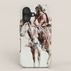 âPowderfaceâ Western Art by Charles M Russell iPhone Case Gallery Image 1