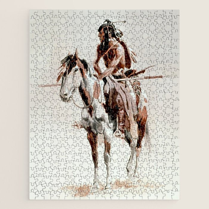 âPowderfaceâ Western Art by Charles M Russell Jigsaw Puzzle Gallery Image 1
