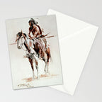 âPowderfaceâ Western Art by Charles M Russell Stationery Card Gallery Image 2