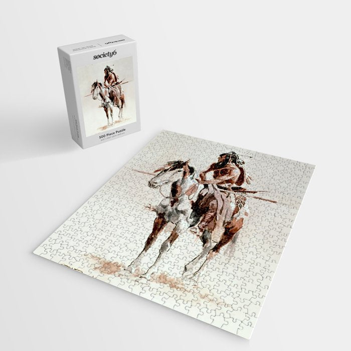 âPowderfaceâ Western Art by Charles M Russell Jigsaw Puzzle Gallery Image 2