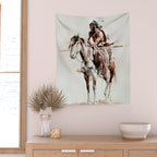 âPowderfaceâ Western Art by Charles M Russell Wall Tapestry Gallery Image 2