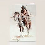 âPowderfaceâ Western Art by Charles M Russell Stationery Card Gallery Image 2