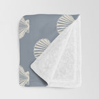 coastal scallop seashells Throw Blanket Gallery Image 3