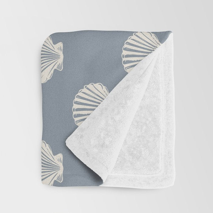 coastal scallop seashells Throw Blanket Gallery Image 3