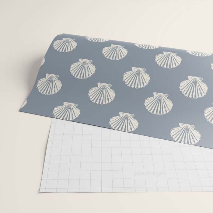 coastal scallop seashells Wrapping Paper Gallery Image 2