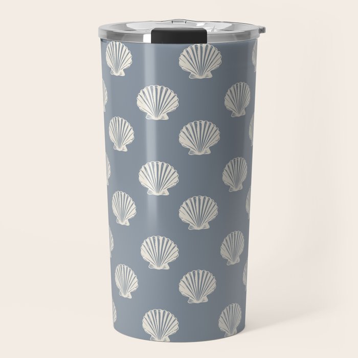 coastal scallop seashells Travel Mug Gallery Image 1