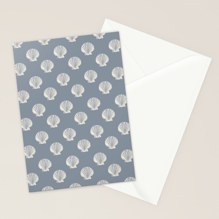coastal scallop seashells Stationery Card Gallery Image 2