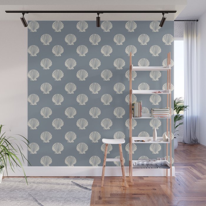 coastal scallop seashells Wall Mural Gallery Image 1
