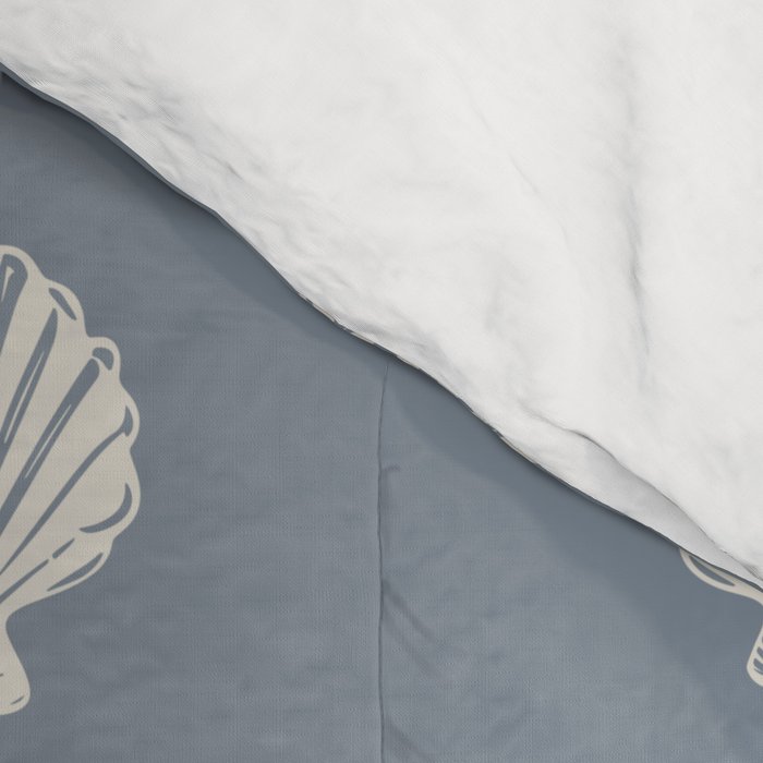 coastal scallop seashells Comforter Gallery Image 4