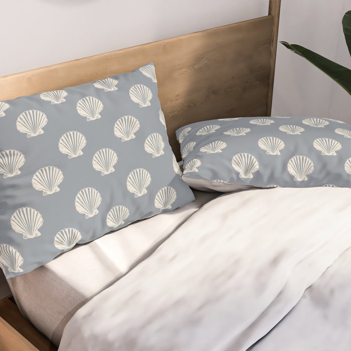 coastal scallop seashells Pillow Sham Gallery Image 2