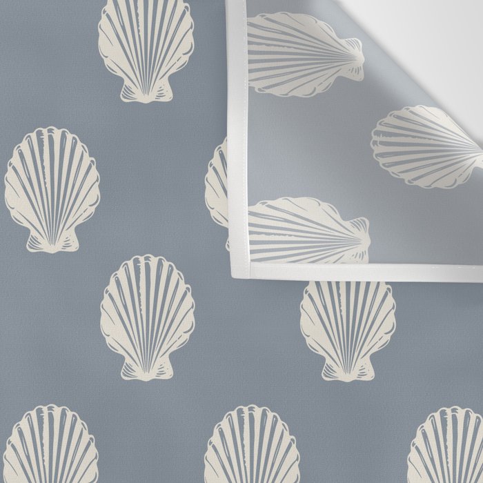 coastal scallop seashells Wall Tapestry Gallery Image 3