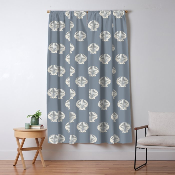 coastal scallop seashells Window Curtain Gallery Image 5