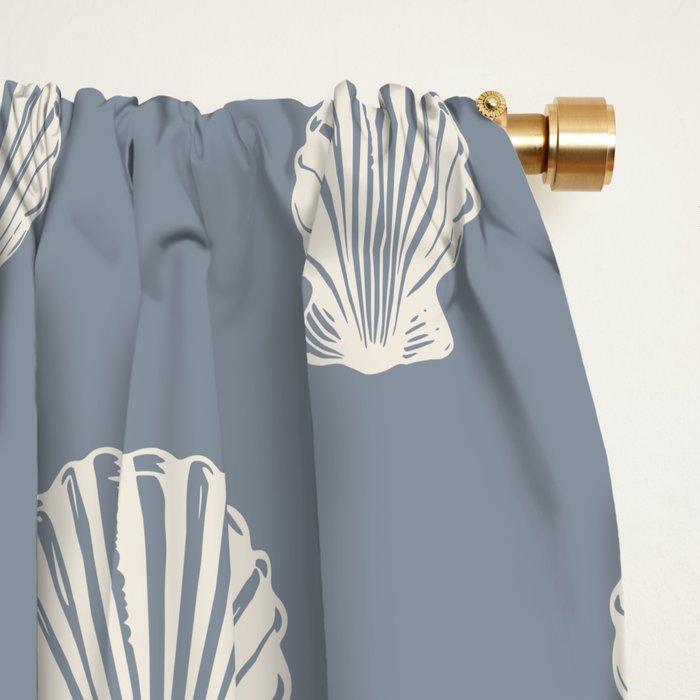 coastal scallop seashells Window Curtain Gallery Image 2