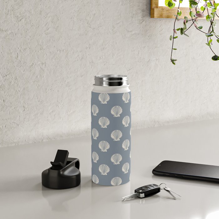 coastal scallop seashells Water Bottle Gallery Image 4