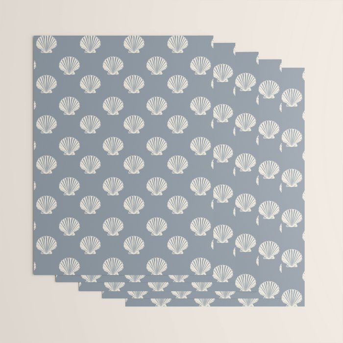 coastal scallop seashells Wrapping Paper Gallery Image 3
