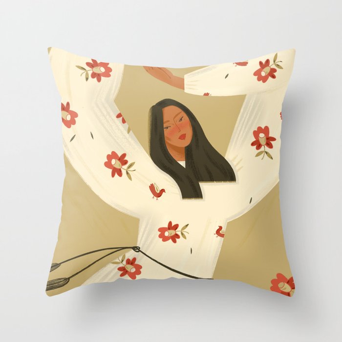  Ukrainian girl Throw Pillow Gallery Image 1