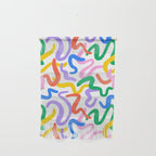 Fun colorful abstract line doodle pattern Wall Hanging Gallery Image 1