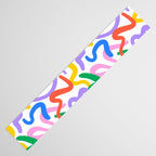 Fun colorful abstract line doodle pattern Table Runner Gallery Image 3