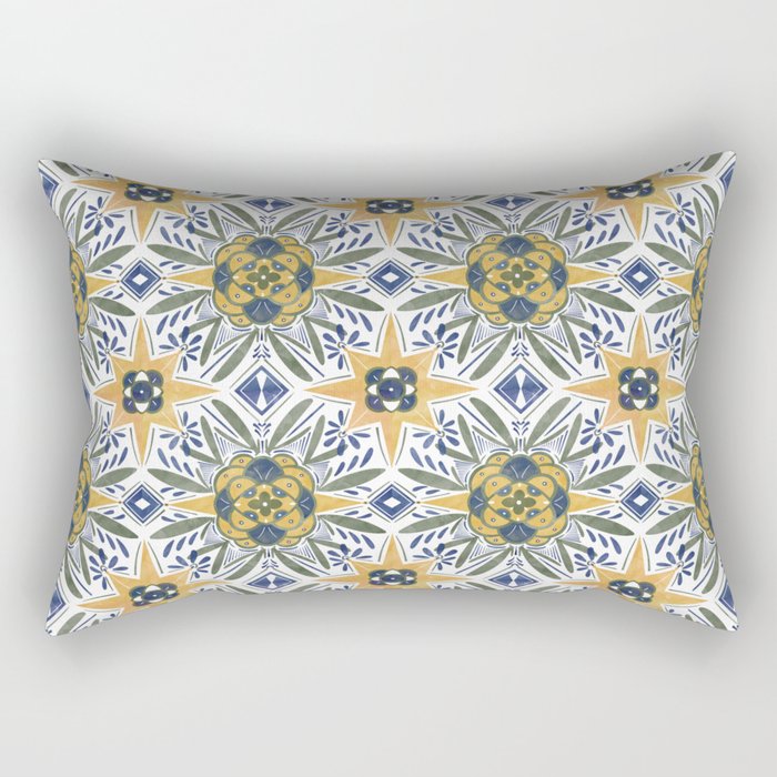 Modern fantasy tiles S Rectangular Pillow Gallery Image 2