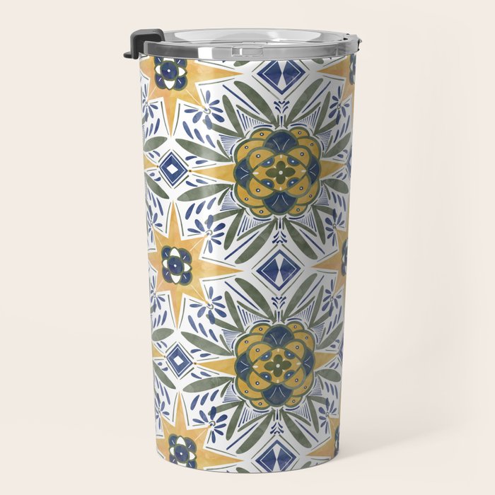 Modern fantasy tiles S Travel Mug Gallery Image 3