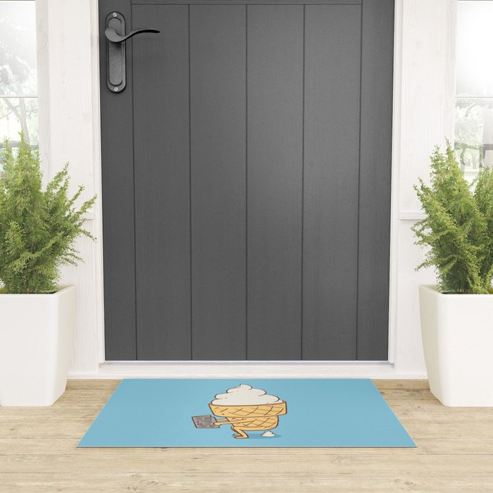 Everyone Poops (Blue) Welcome Mat Gallery Image 3