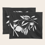 Lemon Tree In Black  Placemat Gallery Image 1