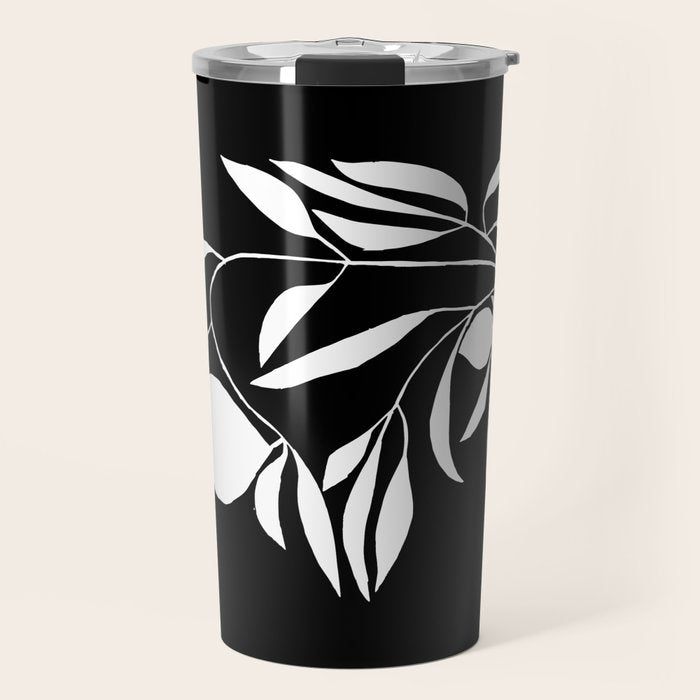 Lemon Tree In Black  Travel Mug Gallery Image 1