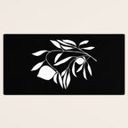 Lemon Tree In Black  Desk Mat Gallery Image 3