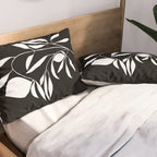 Lemon Tree In Black  Pillow Sham Gallery Image 2